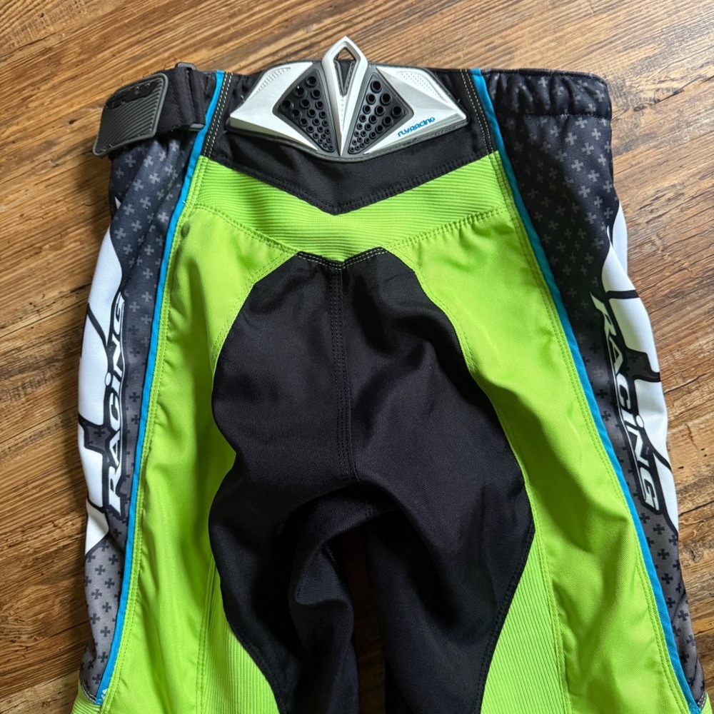 Fly Racing F-16 Motocross Pants Mens 30 Green Black MX Dirt Bike Gear BMX - Picture 9 of 12